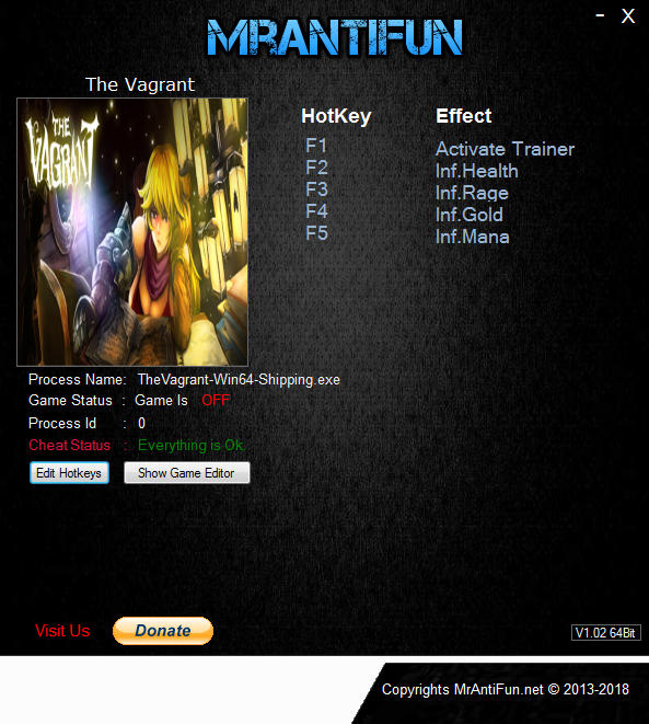 The Vagrant Trainer +5 v1.455.181117 MrAntiFun